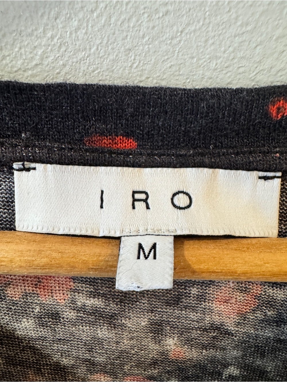 IRO Black Floral Short Sleeve Tee - Picture 3 of 4